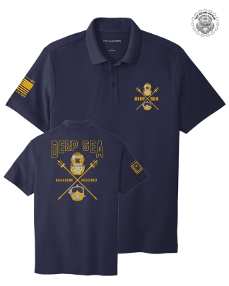 BACKBONE REQUIRED - DEEP SEA (MOD 1) Polo Cotton-blend Short-sleeve